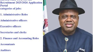 Bayelsa State Civil Service Recruitment 2025/2026 Application Portal